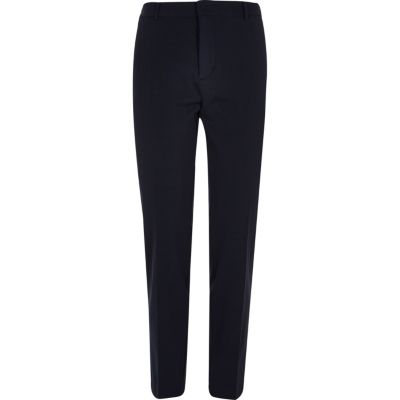 Navy skinny fit trousers
